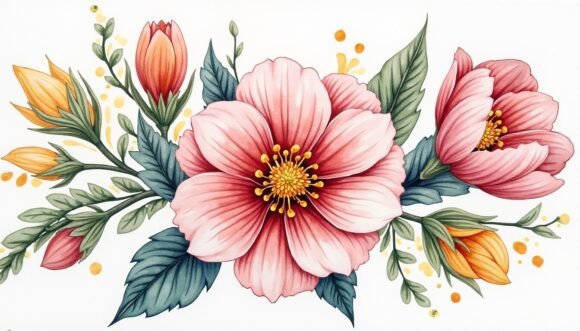 Bold Tempera Art: A Decorative Digital Asset