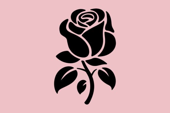 Decorative Black Rose Art for Creative Projects