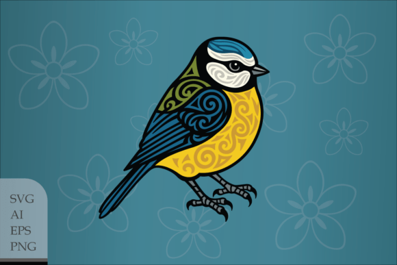 Decorative Eurasian Blue Tit: A Creative Asset Guide