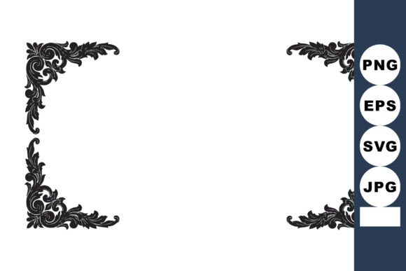 Elevate Designs with Black Ornate Victorian Style