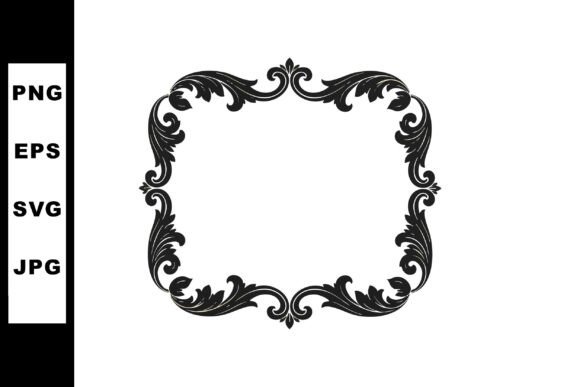 Elevate Designs with Ornate Decorative Vintage Frame Border V