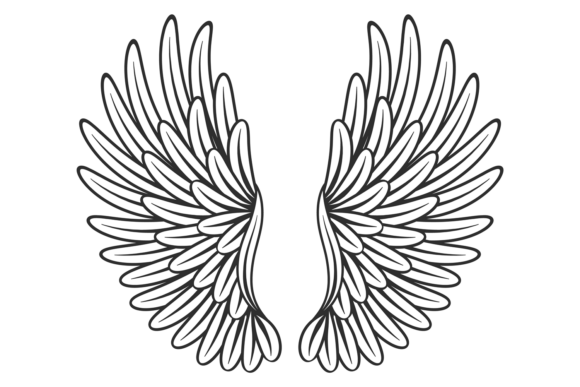 Elevating Brand Identity Through Decorative Wings Drawing and Stylized Tribal Motifs
