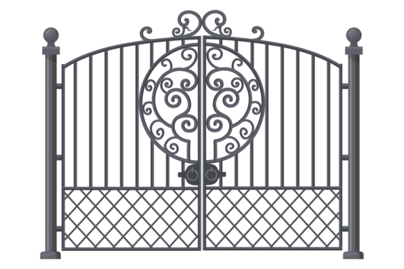 Elevating Brand Perception with Forged Gate Ornate Decorative Metal Entrance Assets