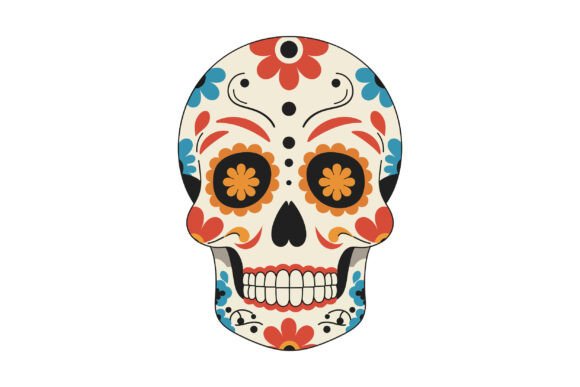 Elevating Creative Projects with the Decorative Sugar Skull with Floral Pattern