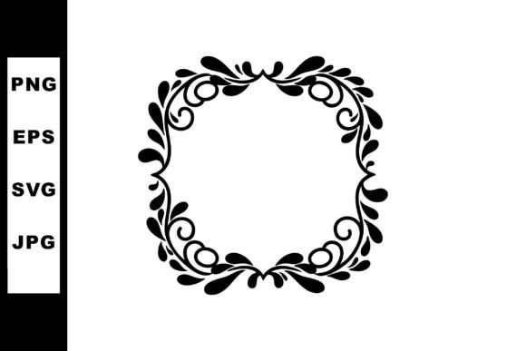Elevating Design Projects with a Decorative Black Ornamental Floral Frame