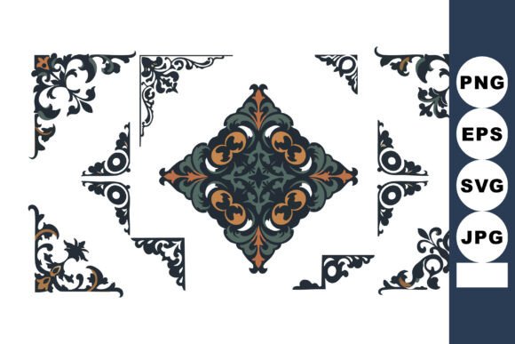 Elevating Design Projects with Ornate Vintage Decorative Corner and Center Elements