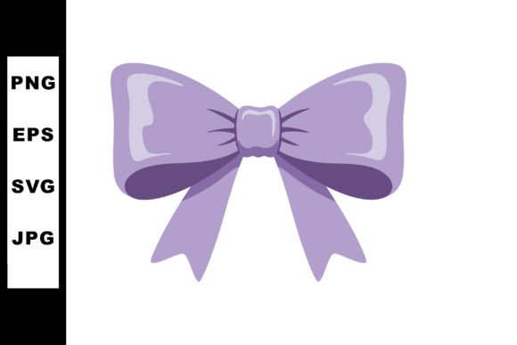 Elevating Designs with a Purple Decorative Bow Vector Illustration