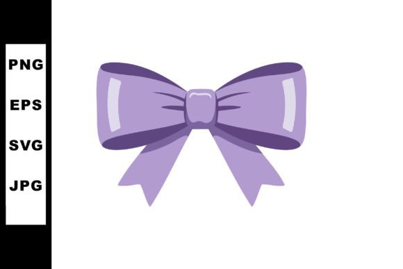 Elevating Designs with the Purple Bow Ribbon Decorative Element Vec
