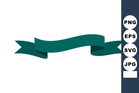 Elevating Your Designs with a Decorative Dark Green Ribbon Banner Vector