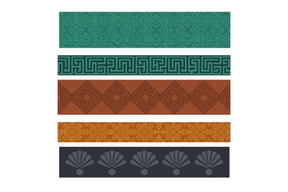 Elevating Your Designs with Decorative Ornamental Borders Featuring Geometric and Floral Patterns