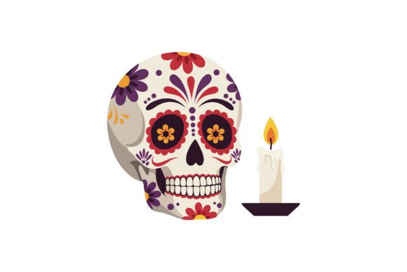Embracing Tradition and Creativity: The Art of the Decorative Sugar Skull with Colorful Flowers