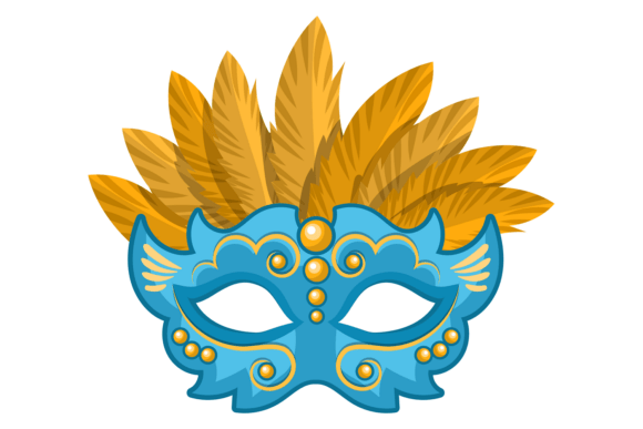 Exploring the Theater Mask with Decorative Blue Ornament