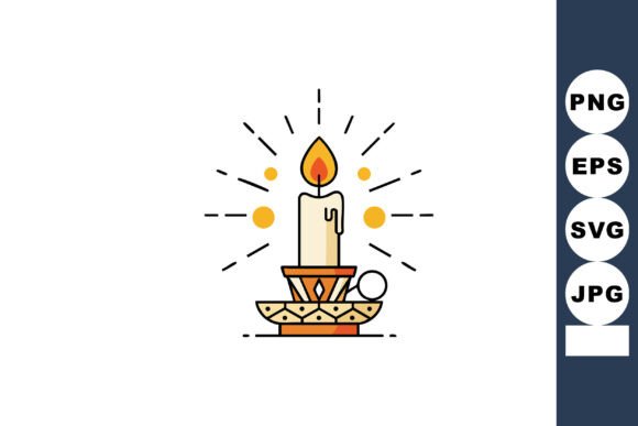 Illuminating Your Designs: The Power of a Candle with Flame and Decorative Holder