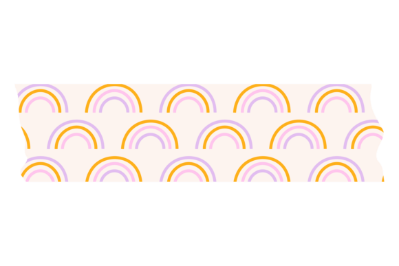 Rainbow Pattern Decorative Scotch Tape C Guide