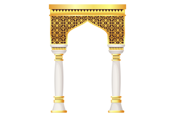 Strategic Application of the Golden Ornate Arch in Ancient Decorative Design