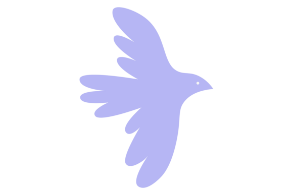 Stylized Bird Decorative Shape: Colorful Design Asset