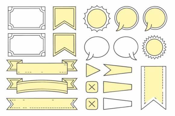 Unleashing Creative Potential with the Decorative Banners Bubbles Frames Set