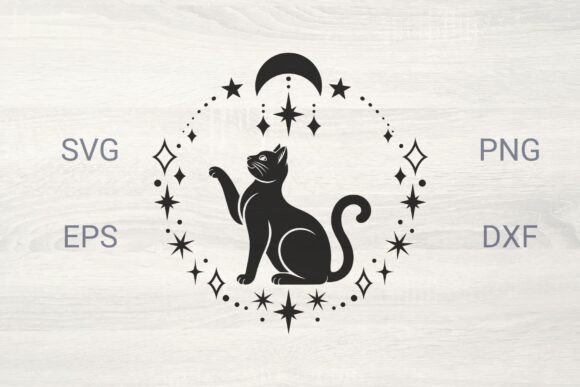 Unlocking Whimsy: A Guide to the Cat with Decorative Moon and Stars Design
