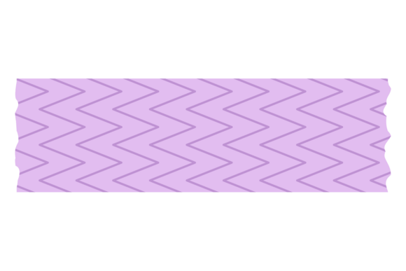Vibrant Decorative Tape Stripe with Color Zig Zag